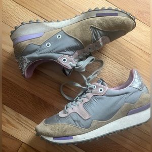 Golden Goose multi color suede sneakers